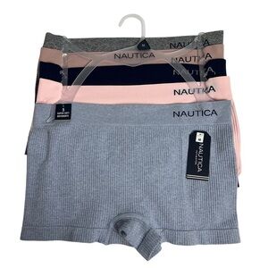 Nautica Women’s Boyshort Panties Sz Medium Pkg/5 Multi Colors Super Soft Tagless
